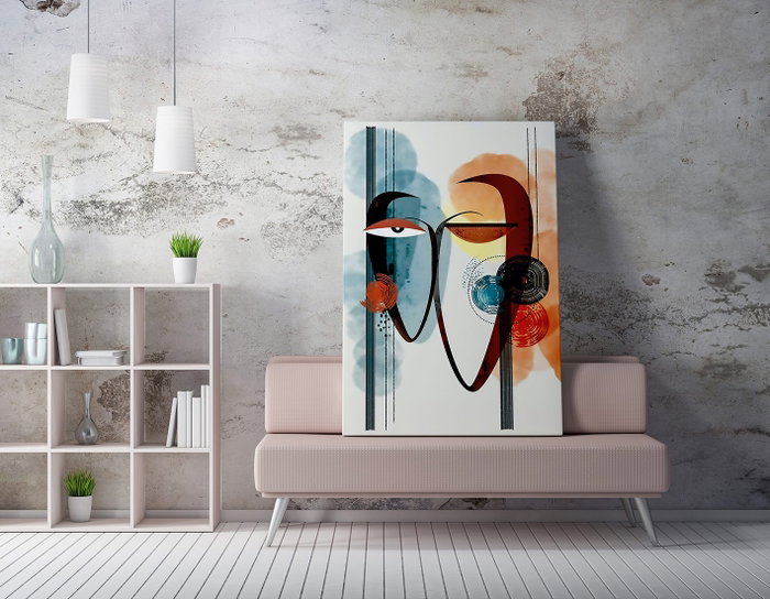 Wallity WY244 Lienzo Decorativo Multicolor 50 x 70 cm